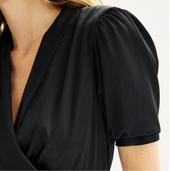 {Nine West} Ruffled Wrap Midi Dress women's size M - Picture 3 of 10